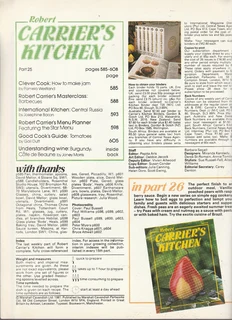 Robert Carrier's Kitchen - Part 25 - 1981 - Cookbook