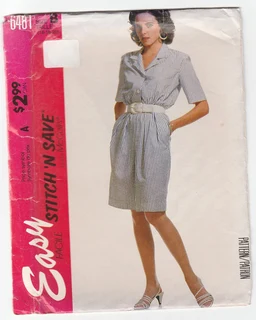 McCall's Easy - Stitch 'n  Save - 6481 - Dress Sewing Pattern 1993 - Crafts