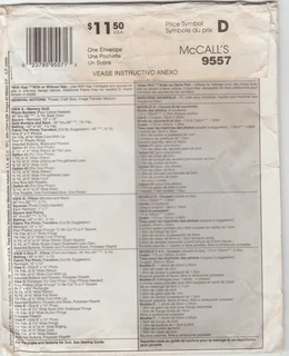 McCall&#39;s Crafts - 9557 - Memory Quilt, Pillows, Doll - Sewing Patterns - 1998 - Crafts