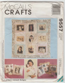 McCall's Crafts - 9557 - Memory Quilt, Pillows, Doll - Sewing Patterns - 1998 - Crafts