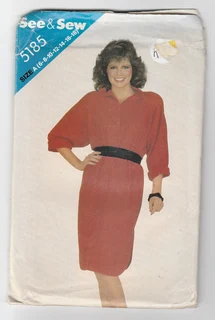 Vintage - See & Sew - Shirt Dress - 5185 - Sewing Pattern - Crafts