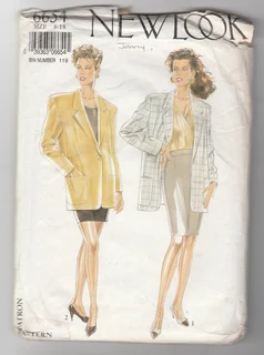 Vintage - NEW LOOK - Jacket and Skirt - 6654 - Sewing Pattern - Crafts