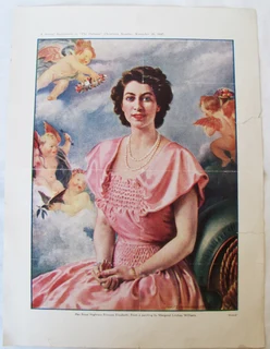 Print of H.R.H. Princess Elizabeth - Special Supplement for "The Outspan" Magazine - 1947