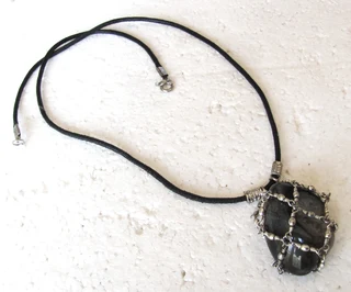 Caged Agate Pendant - Men or Women&#39;s Necklace