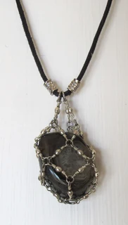 Caged Agate Pendant - Men or Women&#39;s Necklace