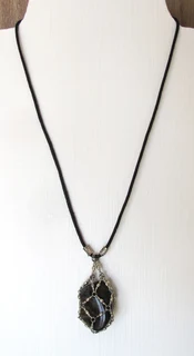 Caged Agate Pendant - Men or Women&#39;s Necklace