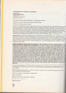 COOKING BASICS for DUMMIES - 3rd Edition - Bryan Miller and Marie Rama - Cookbook