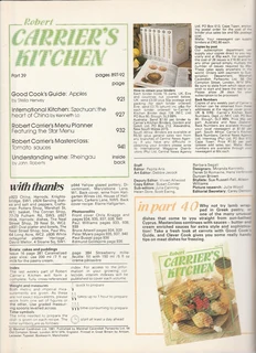 Robert Carrier&#39;s Kitchen - Part 39 - 1981 - Cookbook