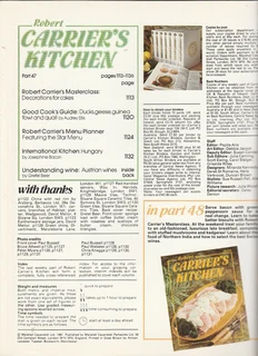 Robert Carrier&#39;s Kitchen - Part 47 - 1981 - Cookbook
