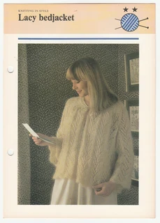 Woman's Lacy Bed Jacket - Knitting Pattern - Crafts