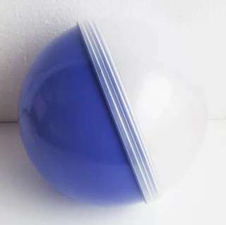 Vintage - Blue Round Plastic Weighed Non Tip / No Spill Bowl with Lid