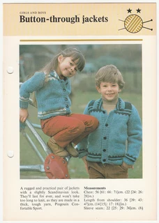 Children's Button-Through Jackets - Knitting Patterns - Crafts