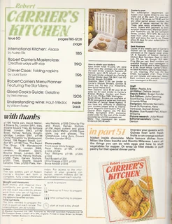 Robert Carrier&#39;s Kitchen - Part 50 - 1981 - Cookbook