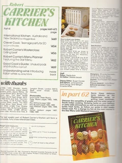 Robert Carrier's Kitchen - Part 61 - 1981 - Cookbook