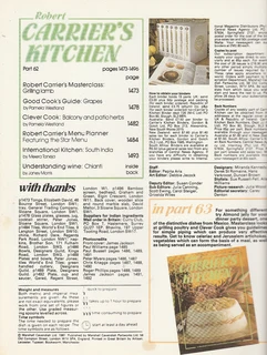 Robert Carrier&#39;s Kitchen - Part 62 - 1981 - Cookbook