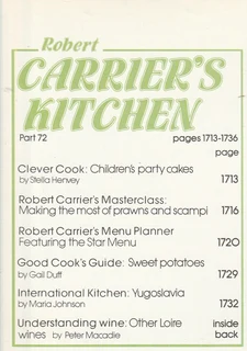 Robert Carrier&#39;s Kitchen - Part 72 - 1981 - Cookbook