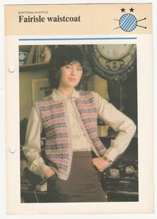 Woman's Fairisle Waistcoat - Knitting Pattern - Crafts