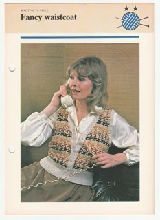 Woman's Fancy Waistcoat - Knitting Pattern - Crafts