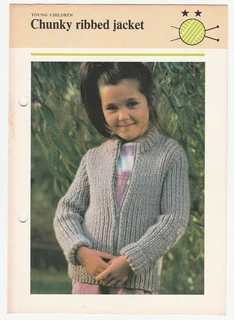 Children's Chunky Ribbed Jacket - Knitting Pattern - Crafts