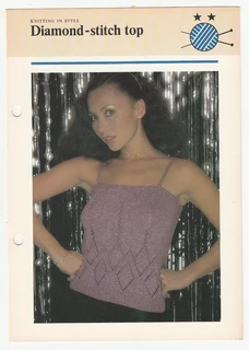Diamond Stitch Top - Knitting Pattern - Crafts