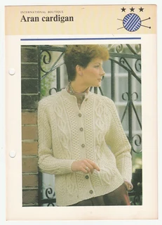 Lady's ARAN Cardigan - Knitting Pattern - Crafts