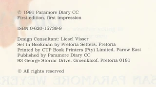 The Evergreen South African Diary - Susan Paramore Weyers