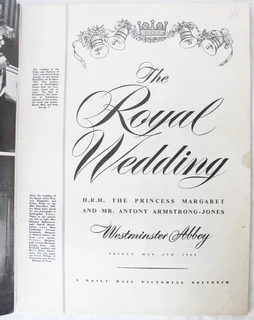 The Royal Wedding in Pictures - H.R.H. The Princess Margaret and Mr Anthony Armstrong-Jones - 1960