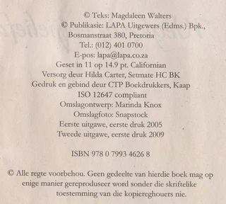 Magdaleen Walters - WEGKRUIPERTJIELIEFDE - Romance - Afrikaans Book