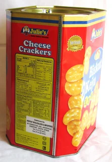 Collectable Storage Tin - Julie&#39;s Cheese Crackers - Malaysia