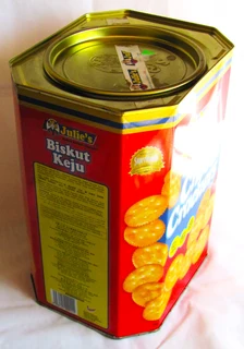 Collectable Storage Tin - Julie&#39;s Cheese Crackers - Malaysia