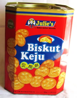 Collectable Storage Tin - Julie&#39;s Cheese Crackers - Malaysia