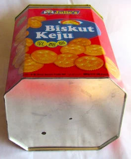 Collectable Storage Tin - Julie&#39;s Cheese Crackers - Malaysia