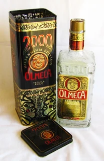 Collectable Storage Tin - Bar Ornament - 2000 Millennium Edition - Olmeca Tequila  Anejo - Mexico
