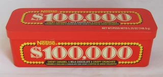 Collectable Storage Tin - Nestle - Chewy Caramel Milk Chocolate Crispy Crunchies - America Usa