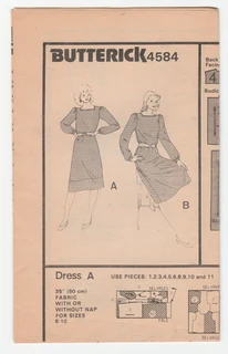 BUTTERICK 4584 - Vintage Dress Sewing Pattern - Crafts