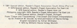 Reader&#39;s Digest - How To Interpret Your Dreams - 1981 Special Edition
