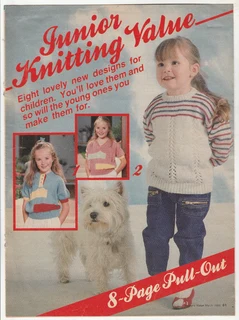 Woman's Value - Junior Knitting Value - March 1986 - Knitting Patterns - Crafts