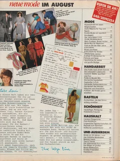 The Golden Book of Fashion - NEUE MODE - No 8 - August 1983 - Sewing etc Patterns - Crafts