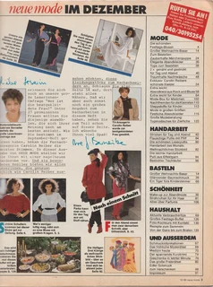 The Golden Book of Fashion - NEUE MODE - No 12 - December 1983 - Sewing etc Patterns - Crafts