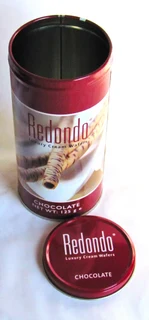 Collectable Tin - REDONDO - Luxury Cream Wafers - Chocolate - Indonesia