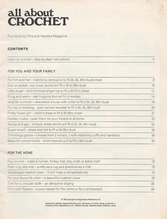 All About Crochet - A Pins and Needles Publication - 1968 - Crafts