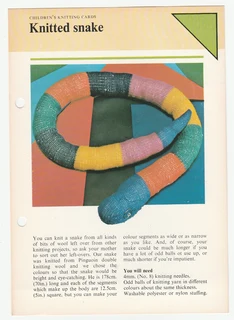 Knitted Snake - Knitting Pattern - Crafts
