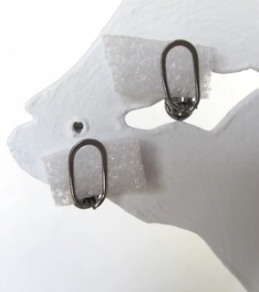 Vintage - 1950&#39;s Silver Curled Leaf Shaped Earrings - Clip Ons