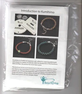 Bead-Fairy Square Kumihimo Plate (Braiding Disc) &amp; 7 No Tangle Beadsmith Thread Bobbins - Crafts