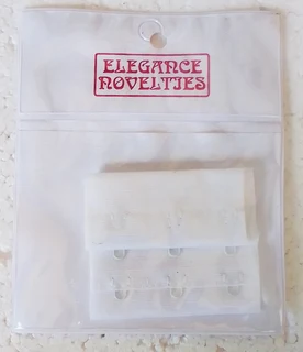 White Bra Back Repairs 3 Hook and Eye Fastener Set - 3 Available - Sewing Accessories - Crafts