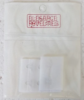 White Bra Back Repairs 2 Hook and Eye Fastener Set - 3 Available - Sewing Accessories - Crafts