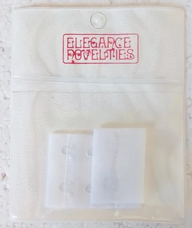 White Bra Back Repairs 2 Hook and Eye Fastener Set - 3 Available - Sewing Accessories - Crafts