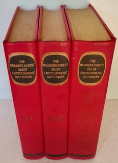 The Reader's Digest Great Encyclopedic Dictionary - 1st Edition 1964 - Illustrated - Gold Edged