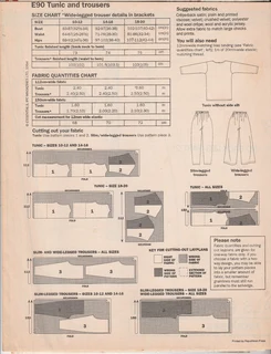 Tunic and Trousers - ESSENTIALS Sewing Pattern - Fits Sizes 10 to 20 - Crafts