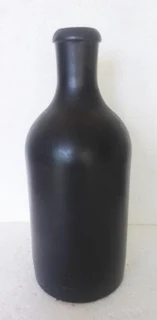 Vintage - 1960&#39;s German M.K.M. 0.5L Black Heavy Stoneware Bottle